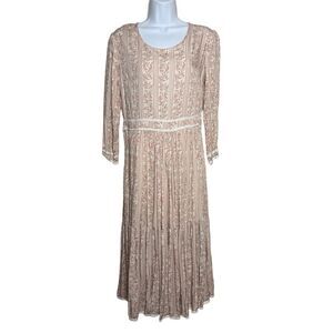 Beau & Ro Prairie Midi Dress – Women’s Size S, Vintage-Floral Cottagecore